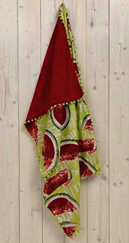 Seamar Strandtuch Kikoy Pareo mit PON PON 90 x 170 cm (Melon)