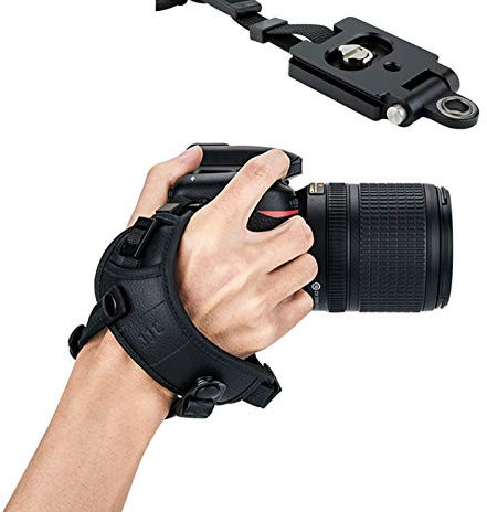 JJC Pro Hand Grip Strap for Mirrorless Camera, W/Arca Type Plate, Camera Hand Strap for Canon EOS R Rp Nikon Z6 Z7 Panasonic S1 S1R Sony A7 A7R A7S II III a6500 a6400 a6300 Fuji X-T3 X-T2 X-T3 X-T2