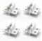 Set of 4 NUZAMAS T Shape Glass Clamps, Glass-to-Glass Holder, Connecting Glass Clamp On 3 Sides Panels, Shower, Tables, Panels, Clamping 10-12mm