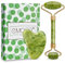 Gua Sha Jade Roller Gesicht Guasha Stein Rosenquarz Gesicthsroller Schaber Massagegerät Werkzeug für Auge Nacken Face Anti-Aging Gesichtsmassagegerät Jaderoller Geschenkset(Grün)