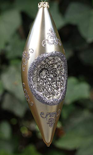 condecoro Christbaumkugel Reflex Tropfen Zapfen Champagner-Gold