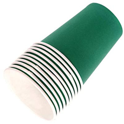 HEALLILY 100pcs Disposable Paper Cup Colorful Drinking Paper Cup Hot Party Paper Cups Espresso Cups DIY Paper Cups for Children Handcraft Party Picnic Travel- Dark Green