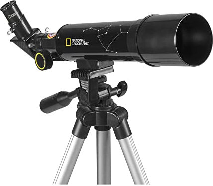 National Geographic Refraktor-Teleskop für Anfänger und Kinder, 50 mm, mit Okular-Montagestativ