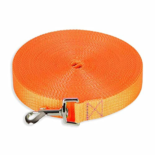 Monkimau Schleppleine für Hunde 5m 10m 15m 20m 30m 50m Lang Nylon Hundeleine Mittelgroße Hunde Trainingsleine Langlaufleine Feldleine Hausleine Hofleine Longe Pferd