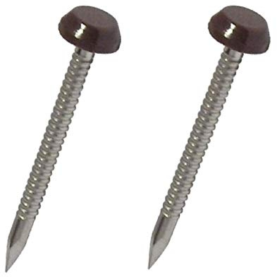 250 x Brown UPVC 30mm Poly Top Pins Plastic Headed Fascia Fixings