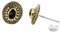 WINDALF Wikinger Ohrringe VIKA 1.3 cm Ohrstecker Onyx Ohrschmuck Bronze