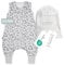 emma & noah Baby Schlafsack mit Füßen 2.5 TOG, Strampelsack für den Herbst und Winter, Bio-Baumwolle, Oeko-TEX Zertifiziert, Kuscheliger Schlafsack für Neugeborere (Leo Grau, 100 cm)