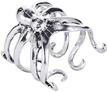 Vintage-Persönlichkeits-Oktopus-Ring, Punk-Gothic-Cthulhu-Mythologie-Zeigefingerring, Halloween-Accessoire