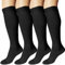 DDOBB 4 Paar Kompressionsstrümpfe Damen und Herren Stützstrümpfe Kompressionssocken Stützsocken Reisestrümpfe für Flug Sport Running Radsport(Schwarz*4, 4XL)