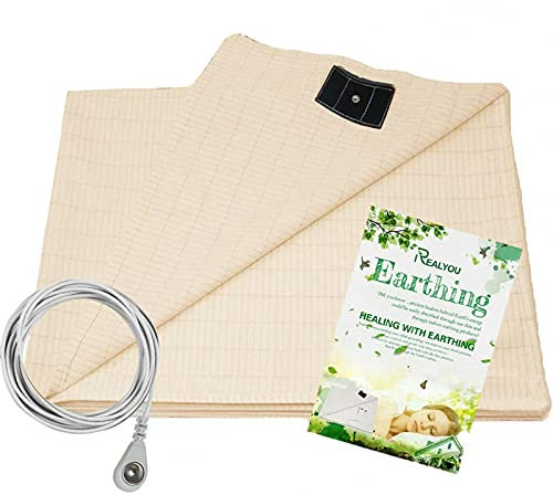 Erdungsbettlaken Erdungsmatte für Besseren Schlaf,Bequem und Atmungsaktiv Antistatisch Matratze mit Erdungsfunktion (68 * 132cm)