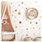 DEKO KINDERZIMMER Wandsticker Punkte für Kinderzimmer 120 Stück Wandtattoo Dots Kreise in Beige Rot Gelb Set Wandaufkleber Wanddeko DK1000A-01