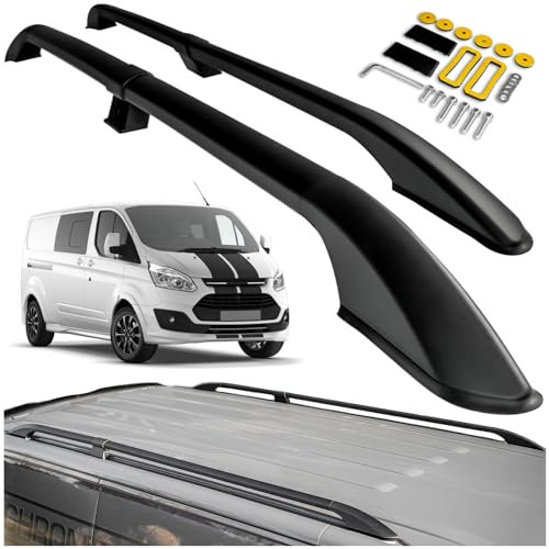 CHROMEMASTER Dachreling Dachträger Kompatibel mit Ford Transit Custom Long 2013+ | Zur Befestigung der Dachgepäckträger, Dachboxen oder Dachfahrradträger | Robuste Konstruktion aus Alu