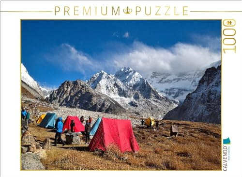 CALVENDO Puzzle Nördliches Basecamp Kangchendzönga | 1000 Teile Lege-Größe 64 x 48 cm Foto-Puzzle für glückliche Stunden