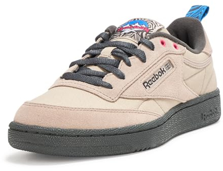 Reebok Court Advance Sneakers for Men - Casual Tennis Mens Shoes Size 6 to 15, Ash/Grey 6/Boundless Blue, 12.5 Women/11 Men