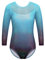 ZNYUNE Kinder Gymnastik Trikot mit Pailletten Mädchen Gymnastikanzug Langarm in Tüll B285 Blue 5A