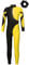 Kaerm Kinder Mädchen Ballettanzug Ganzkörper Gymnastikanzug Strass Glitzer Ballett Body Patchwork Trikot Gymnastik Trainingsanzug Dancewear Gelb Schwarz 170