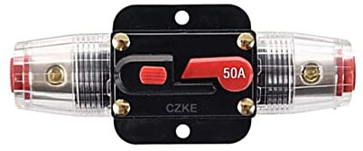50A 12V 24V Car Audio 100 Amp Disjoncteur Interrupteur de réinitialisation manuelle AGU Porte-fusible