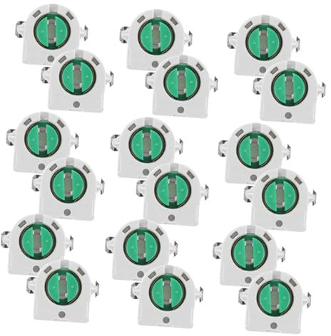 MOLUCKFU 20 Stück Lampenrohrhalter Lampenfassungshalter Tombstone-lampenfassung Lichthalter Verarbeitung Effizient Und Praktisch