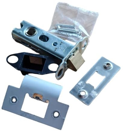 Approved Door Latch, 56mm Backset, 76mm Overall, CE Marked, 25.2mm x 60mm forend, Tubular Bolt Through Latch, Complete with Strike Plates and dust Box.