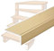 HAEKEBC Nez De Marche en Aluminium 50 90 100 120 150cm Protection De Bord D'escalier Extérieur Moulure De Nez De Marche Antidérapante Bordure D'escalier Dorée Décorative(Gold,150cm/60in)