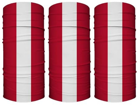 ZENRUIMING 3 Halstücher mit Österreich-Flagge, Vintage-Halstuch, Sturmhaube, Gesichtsmaske, Österreich, Reise-Bandanas, atmungsaktiv, Sonnenschutz, weich, feuchtigkeitsabsorbierend, geeignet für