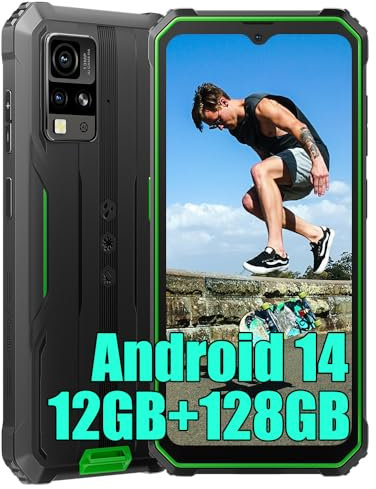 Blackview BV4800 Pro Movil Irrompible (2025), 12GB+128GB IP68 Smartphone Todoterreno, 5180mAh, 16MP+8MP, 6.56 HD+, Android 14 Telefono Movil Antigolpes, Dual 4G,GPS,NFC,OTG,FM,2 Años Garantía, Verde