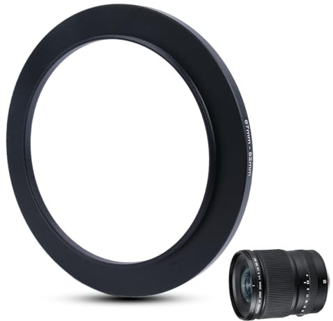 Metall Step-Up Ring Filter Adapter - 67mm auf 82mm - Metallring Step-Up Adapter für Filter, kompatibel mit Allen 82mm UV, CPL, ND-Filtern, Objektivhauben, gewindegedrehten Objektiven usw