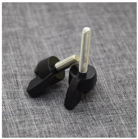 KSeSii 2 pezzi M6 Vite a farfalla con testa a farfalla 30# Viti con testa in plastica Bulloni a torsione manuale Acciaio inossidabile Lunghezza 15-58 mm(M6 x15mm(2pcs))