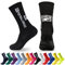 MPXEAVG 3 Paare Socken Fussball, Grip Socken Fußball, Fußballsocken Herren Damen, Rutschfeste Sportsocken für Fussball Basketball Laufen(Schwarz)