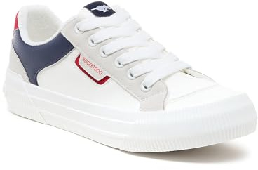 Rocket Dog Women's Cheery Sneaker, White/Navy, 7 UK