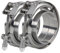 Densieg 2 Stück Ø 63,5 mm (2,5 Zoll) V-Band Klemme + Flansche – Edelstahl Auspuffschelle Kit für Turbo, Auspuff, Downpipe – Quick Release