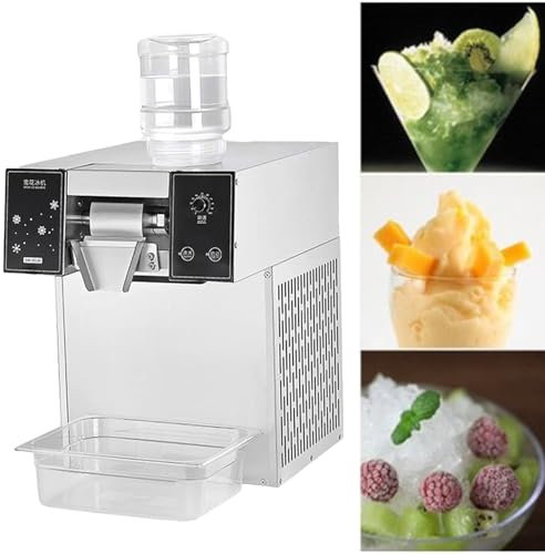 Macchina Per Ghiaccio A Fiocchi Di Neve - Tritaghiaccio A Fiocchi Di Neve Da 1200 W, Macchina Bingsu Da 160 Kg/24 Ore, Macchina Per Ghiaccio A Neve Regolabile Per Cocktail Da Bar/Latte