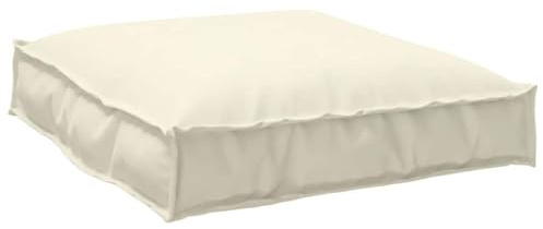 vidaXL Kissen Oxford-Stoff Creme 70 x 70 x 12 cm | Weiche und einladende Polyesterfüllung, Erhältlich in mehreren lebhaften Farben, Ideal für den Innenbereich
