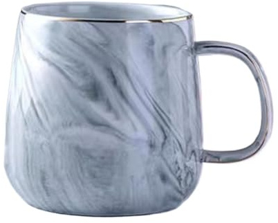 YGDYFDC Vintage Design Marble - Patterned Ceramic Mug - Beautiful and, with A Warm Texture, Enhancing The Daily Drinking Experience Easy to Clean & Maintain(Grey)