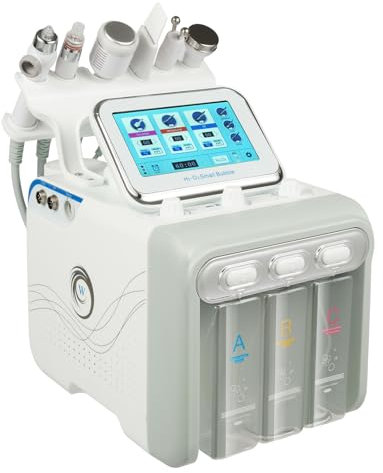 Begoniape 6 in 1 Hydro Facial Aquafacialgerät mit LED-Anzeige SPA Klein Blase Sauerstoffgerät Gesichtspflege Tiefenreinigung Peeling Wasserstoff Sauerstoff Hautpflege Maschine