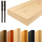 WDN CRAFT 60x20x3,3 cm Massivholz Handgemacht Schweberegal - Wandregal Holz Einfach zu Montieren - Montagematerial im Lieferumfang - Belastbar und stabil Roh (farbloser Lack)