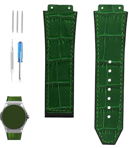 XIW Armband Compatible for 19mm× 25mm× 22mm Hublot Big Bang Uhrenarmband Leather Watch Band Replacement Strap for men Wirstband Strap women Bracelet