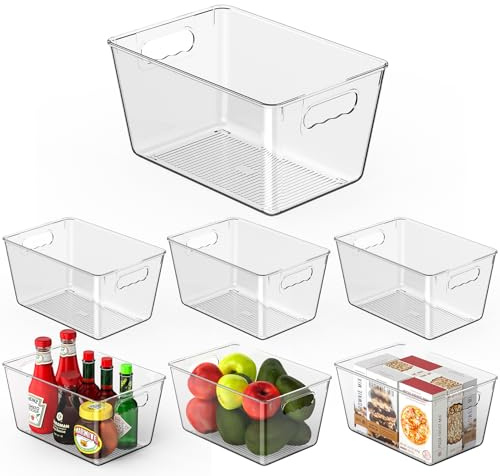 KJIXYUNG 6er Pack Kühlschrank Organizer BPA-Frei L 30 x 20 x 15 cm