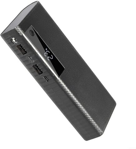 Boîtier d'alimentation USB pour 5 batteries 21700 plat avec sortie 5 V 2 1 A et indicateur LED (noir)