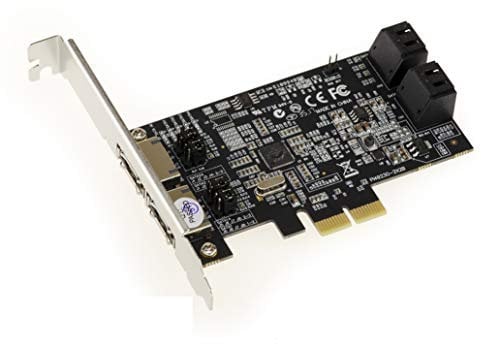 KALEA-INFORMATIQUE PCIe 4 + 2 Ports SATA und eSATA 6G Controller-Karte mit Marvell 88SE9230 Chipsatz mit RAID 0 1 10 Hyperduo.