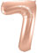 Folat 631372 - Folienballon Zahl 7 - rosegold - ca. 86 cm