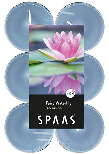 Spaas 12 Maxi Teelichter, ± 10 St. - Fairy Waterlily, 0392103.192, Grau-blau, D 58 mm x H 24 mm