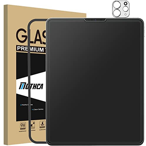 Mothca [1+1 Pieza Protector de Pantalla Mate con iPad Pro 11 (2021/2020/2018), iPad Air 5ª (2022)/ iPad Air 4ª (2020) 10,9 Vidrio Templado y Protector de Lente de Cámara, Antirreflejos, Dureza 9H