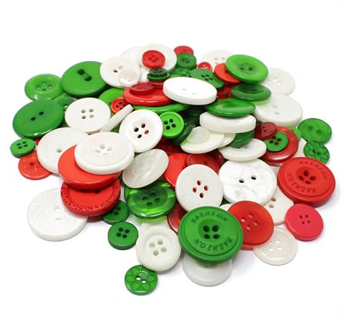 Special Touches Knöpfe aus Acryl und Harz, 100 g, für Kartengestaltung, Verzierungen (Weihnachten)