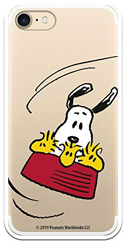Schutzhülle für iPhone 7, iPhone 8, iPhone SE 2020, offizielles Snoopy Woodstock und Snoopy Fliegen, um Ihr Handy zu schützen, flexible Silikonhülle mit offizieller Peanuts-Lizenz