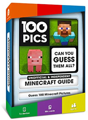 100 PICS Unofficial And Independent Minecraft Guide - Travel Card Game, Pocket Puzzles For Kids And Adults