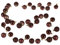 Casaria® Weihnachtskugeln Lichterkette 40 LED 2m Timer Innen Außen 8 Lichteffekte Kugeln Kunststoff Matt Christbaumschmuck Christbaumkugeln Braun