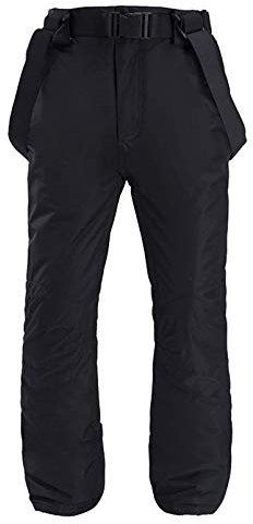 Pantalon De Ski Hommes avec Bretelles, Coupe-Vent Pantalons De Neige De Ski De Coton Farce Tenue De Ski Épais Imperméables À l'eau pour Les Hommes De Camping Pantalon De Golf Voyage