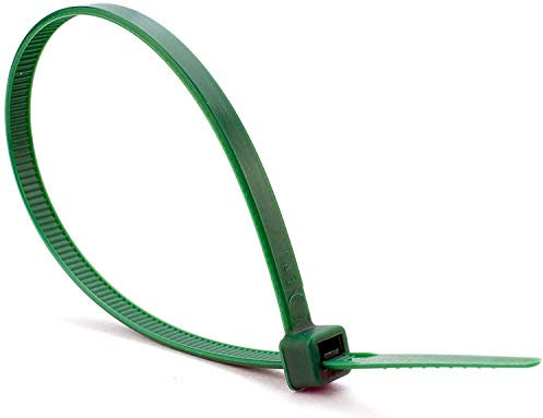 Nartel® 100 Pack of Green Cable Ties - Premium Tie Wraps - Premium Extra Strong Nylon Zip Ties (200mm x 2.5mm)