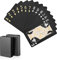 Zayvor Schwarzer Spielkarten Schwarze Wasserdichtes Pokerkarten Profi Premium Spielkarten Zauberkarten Wasserfeste Pokerkarten Plastik Texas Holdem Poker Spielkarten Spiel Playing Cards